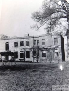 The Mount, home of the Dashwood family, photographed by Ruth Mills in 1960s. Ruth's mother and Aunt Ena worked at The Mount, with Ena ( Doe), last live-in servant. Miss Constance was last surviving member of the family, all of whom died childless. The House was pulled down in 1966 to make way for the new road.