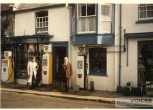 Mr. Harwood outside Harwoods in the Square 1960s