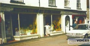 High Street, Whitewoods 1970s with Ruth Mills in doorway