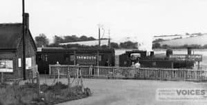 Train in station 1950s